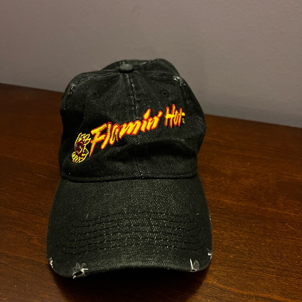 MAD Engine Flamin' Hot Cheetos Black‎ Distessed Strapback Cap Hat